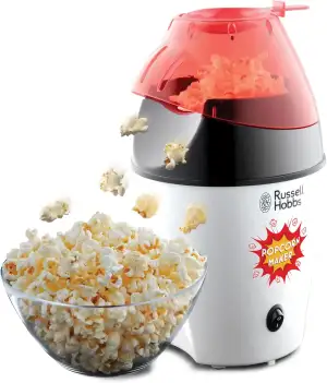 Russell Hobbs Popcornmaschine Heißluft, ohne Fett & Öl Fiesta (inkl. Mais Messlö