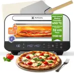 Elektrischer Pizzaofen – 6 Programme, 1700W, max. 450°C, geeignet für 32cm Pizzen – 5-in-1-Multifunktion: Pizza, Grillen, Warmhalten, Backen und Kochen