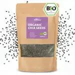 RheinNatur Bio Chia Samen 1 kg - 100% Bio Chiasamen - Reich an Proteinen, Ballaststoffen & Omega-3-Fettsäuren - Ideal für Salate, Joghurt, Müsli & Chia-Wasser - 1000 g Beutel
