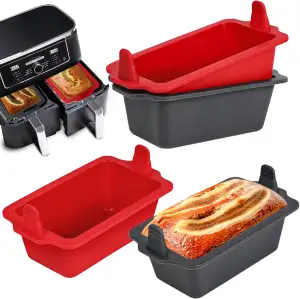 webake Brotbackform Klein Airfryer Silikon Kastenform 4 Stück 14.5 x 8.3 x 5.5 c