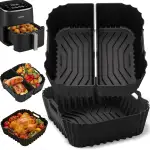 Airfryer Silikonform für Cosori Turboblaze 5,5L/5,7L/6L/6,2L/6,4L, 3 Stk Silikoneinsatz Heißluftfritteuse Zubehör Wiederverwendbare Air Fryer Silikon Backform Einsätze BPA frei, spülmaschinenfest