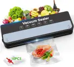 Raycial Vakuumierer, Vakuumiergerät mit Vakuumierbeuteln, All-in-1 Vakuumierer für Trockene, Feuchte, Frische, Folienschweißgerät für Lebensmittel, Kompaktes, Vollautomatisches Versiegelungsgerät