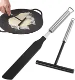 Crepes Verteiler Und Spatel - Teigverteiler Wender Für Crêpes Maker - Edelstahl Und Silikon Backwerkzeuge Für Zuhause Küche Backen Kochen