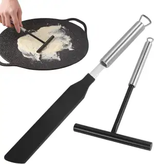 Crepes Verteiler Und Spatel - Teigverteiler Wender Für Crêpes Maker - Edelstahl 