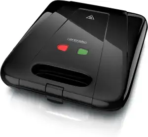Arendo - Sandwichmaker XXL – für 4 Sandwiches – 1400 W – Sandwichtoaster mit Antihaftbeschichtung – Schnellaufheizung – automatische Temperaturregelung – integrierte Kabelaufwicklung – rutschfeste Füß