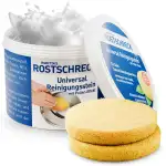 Rokitta’s Rostschreck Universal Reinigungsstein – Putzstein Universalreiniger mit Zwei Gratis Schwämmen – Universalstein für Küche, Bad, Edelstahl und mehr – 900g
