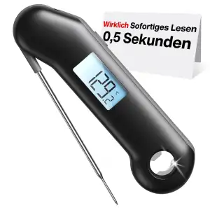 ThermoMaven F1 Turbo Digitales Fleischthermometer –0,5s Sofortanzeige Grillthermometer, ±0,3℃ Genau Thermometer Kochen, IP67 Wasserdicht Magnetische Thermometer Kochen, Flaschenöffner Braten BBQ Grill