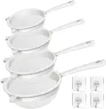 4 Stück Feines Küchen Sieb Filter - 40 Mesh ø 8 cm ø 10 cm ø 12 cm ø 14 cm Feinmaschiger Haarsieb...