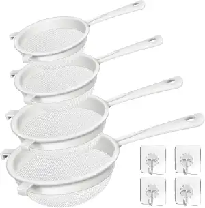 4 Stück Feines Küchen Sieb Filter - 40 Mesh ø 8 cm ø 10 cm ø 12 cm ø 14 cm Feinm