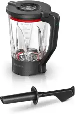 Bosch Mixer MUZS6MX, Zubehör passend für Küchenmaschine Serie 6, Smoothie Maker, Glas, 1,5l, hitzebeständig, kältebeständig, spülmaschinenfest, mit Stopfer