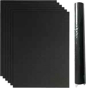 6 Stück Backfolie Wiederverwendbar, 40 x 33 cm, Dauerbackmatte Silikon, Backpapi