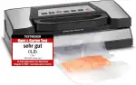 CASO VRH 690 advanced Vakuumierer Testsieger, Vakuumiergerät für Lebensmittel, 150 Vakuumiervorgänge nonstop, doppelte Schweißnaht, 20 Liter/Min, Cutter, inkl. 2 Profi- Folienrollen