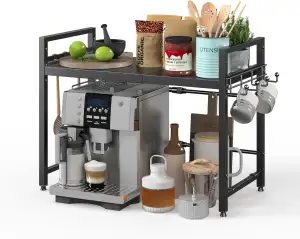 NETEL Verstellbares Mikrowellen Regal 2-stufig, Regal über mikrowelle, küchenreg