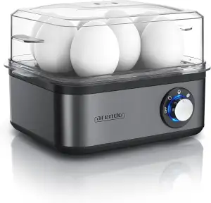 Arendo - Eierkocher Edelstahl für 1 bis 8 Eier - Egg Cooker - 500 W – Kontroll L