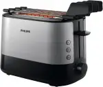 Philips HD2639/90 – Toaster (730 W, extra großer Schlitz, Zubehör für Sandwichs), Schwarz und Silber