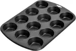 Original Kaiser Inspiration Muffinform Blech für 12 Muffins, Muffin Backblech 38 x 27 cm, antihaftbeschichtet, Standardgröße, Cupcake Formen, schwarz