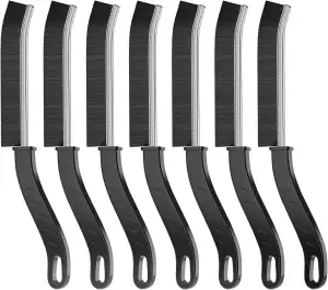 7 Stück Hartborsten Ecken Reinigungsbürste - Fugenbürste Bad, Fugenreinigungsbürste, Fugenreiniger Bürste für Küche, Dusche, Küche, Fliesen, Fenster, Spüle, Haushalt - Mehr Komfort beim Reinigen