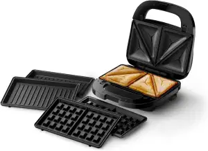 Philips 5000-Serie 3-in-1 Sandwichmaker - Sandwiches, Waffeln und Paninis, Antih