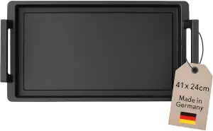 Lieblingspfanne Teppanyaki Grillplatte 41x24 cm I mit Seitengriffen I glatte ant