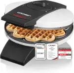 Cloer 1621 Waffeleisen für klassische Herzwaffeln, 930 W, Waffelgröße 15,5 cm, stufenlos wählbarer Bräunungsgrad, weiß, Metall