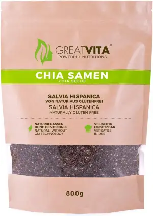 GreatVita Chia Samen 800g, naturbelassen ohne Gentechnik