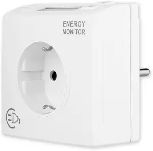 REV Stromzähler – messen Sie Ihren Stromverbrauch, Stromzähler für Steckdose, Stromzählgerät, weiß