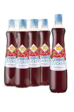 YO Sirup Himbeere (6 x 700 ml) – ohne Zucker, nur 2 Kalorien in 100 ml Fertiggetränk, vegan – 1x ...