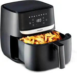 MEDION E50 XL Heißluftfritteuse (5,7 Liter, Airfryer, ca. 1700 Watt, Digitales B