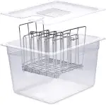 Väeske Sous-Vide Behälter mit Deckel und Gestell – Passend für die Meisten Sous-Vide Garer (11 L)