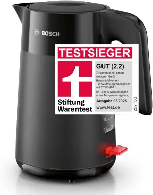 Bosch kabelloser Wasserkocher MyMoment TWK2M163, Abschaltautomatik, Überhitzungs