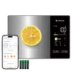 Digitale Küchenwaage mit Nährwertberechnung, Lebensmittelwaage mit 24 Nährwertanalyse, 5kg Edelstahl-Ernährungswaage, TFT Farbdisplay, 50 Offline & unbegrenzte Kalorienanalyse per App, Tara Funktion