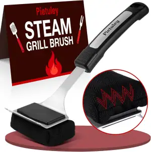 Pietuley Grillbürste Borstenfrei für Gussrost, Grillzubehör Grillschaber Gasgrill Zubehör Keramik Grill Zubehör Geschenk für Gasgrill, BBQ Cleaning Brush Grillen Grill Accessories Grillrost Reiniger