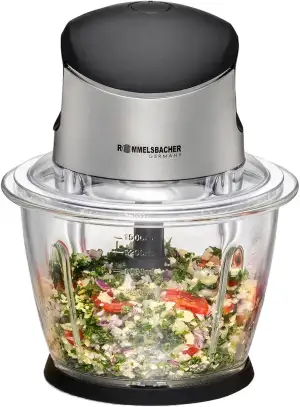 ROMMELSBACHER Multi Zerkleinerer MZ 500 – kraftvoller Motor, 4-flügeliges Spezia