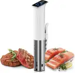 Wancle Sous Vide Sous Vide Stick 1100W –Sous Vide Garer mit IPX7 Wasserschutz, ±0,1 °C Temperaturkontrolle, leise & kompakt – Perfekt für zarte Steaks & Gemüse, Weiß