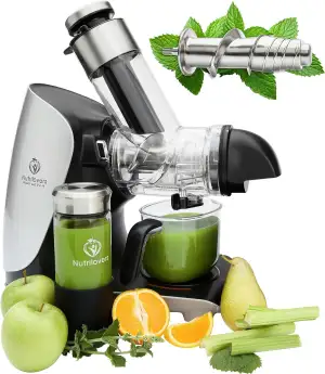 GREEN-PRESS EDELSTAHL Slow Juicer 304 Edelstahl Schnecke BPA-frei I DEUTSCHE MAR