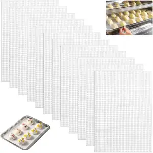 12 Stück Dörrfolie für Dörrautomat, Dörrfolie Antihaft Silikon Dehydrator Blätter, 39 x 28 cm Wie...