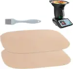 2 Stück Permanent Dauerbackfolie für Thermomix TM7 Varoma,Ölpinsel mit Silikonspitze、Hochtemperaturbeständiges wiederverwendbares Dauerbackfolie Spülmaschinenfest