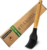 BAMBUA Backpinsel Silikon - [100% Plastikfrei] Silikonpinsel mit Bambus - Zum Backen und Grillen ...