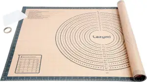 Dicke Backunterlage Silikon Groß 91 x 61 cm, Antihaft Backmatte rutschfeste Teig