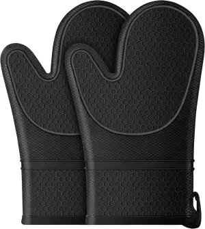 Ofenhandschuhe, rutschfeste Ofenhandschuhe Silikon, Handschuhe hitzebeständige, 