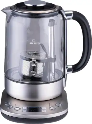 alpina Wasserkocher mit Teekorb – 1,7 l – 2200 W – Elektrischer Wasserkocher – T