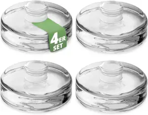 HOMELYN 4er Set Fermentiergewichte (⌀7cm) I Glasgewichte zum Fermentieren I Für ideales Fermentieren von Sauerkraut, Kimchi & Co.
