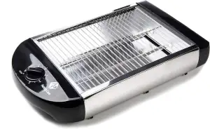 Family Care Flachtoaster - Toaster Schwarz - Toaster Edelstahl - 600W, 6 Tempera