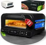 GIU Elektrischer Pizzaofen - Starker Elektro-Ofen für neapolitanische Pizza | Backofen, Pizzaofen, elektrisch, Electric Oven | Über 400 Grad FusionHeat-Tech | Genieße Steinofen-Geschmack Zuhause