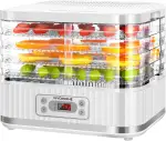 VIVOHOME Elektrischer Dörrautomat mit 5 Einschüben 400W Dörrgerät mit 72H Digitaltimer und Temperaturregelung für Obst Gemüse Fleisch Trockenfleisch Kräuter Rindfleisch Pilze