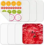 4er Silikon-Dörrfolie mit Rand, 4er Mesh Dörrfolie Silikon, Antihaftbeschichtete Dörrautomat Zube...