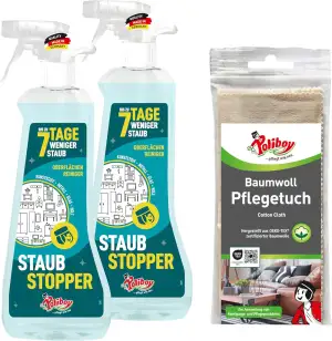 POLIBOY Staubstopper - bis zu 7 Tage weniger Staub - Allzweckreiniger - Staub Me