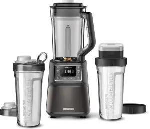 Sencor Super Automatischer Vakuum Standmixer - 1500W Professioneller Hochleistungsmixer mit Nutri Smart Technologie, 8 Titan-Klingen Multizyklon-Mischung - für Smoothies, Suppen, Nüsse & Mehr