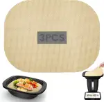 Fentar 3 Stücke Dauerbackmatt Für Thermomix TM7, Permanent Backfolie Wiederverwendbar, Hitzebeständig Backpapier Wiederverwendbar, Antihaftbeschichtet Dauerbackfolie, Kompatibel Mit TM7 Zubehör