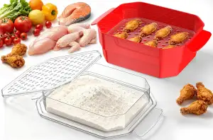 SURETIVIAN Teigschüssel mit Deckel, Teigschale, Brotschale mit Schüttler – Extra